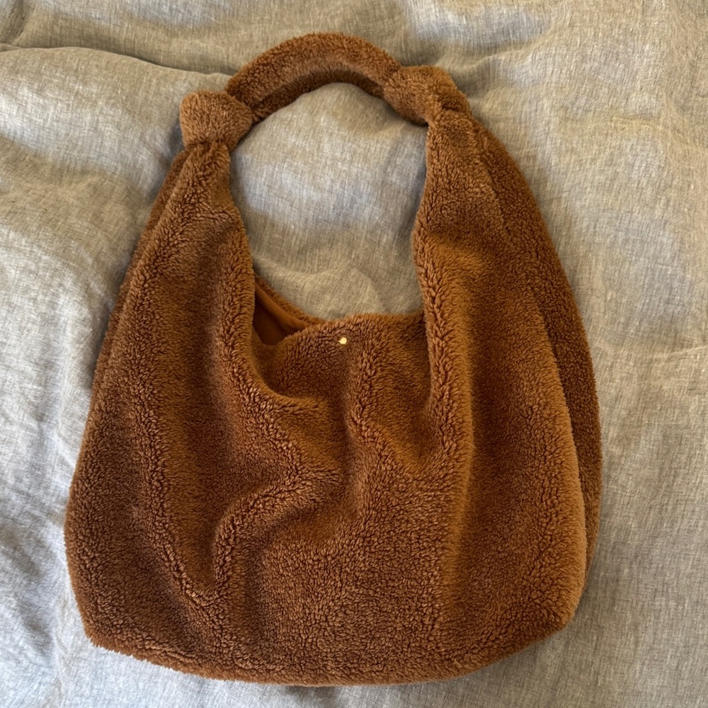 NWOT The Love Knot Slouchy Bag: Sherpa Fleece Edition
